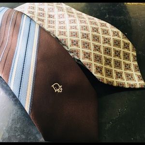 Vintage designer ties Dior and Yves Saint Laurent